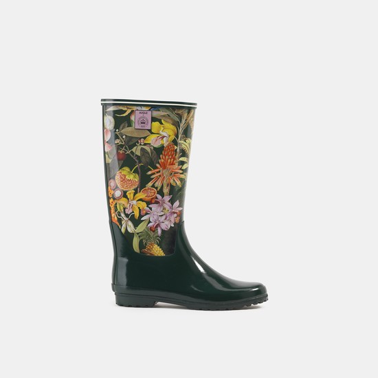 Aigle The Modern And Feminine Printed Seaside Boots Women Flower/Black ZA-46931